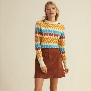 Anthropologie Stella Pardo Gorgeous Geo Sweater